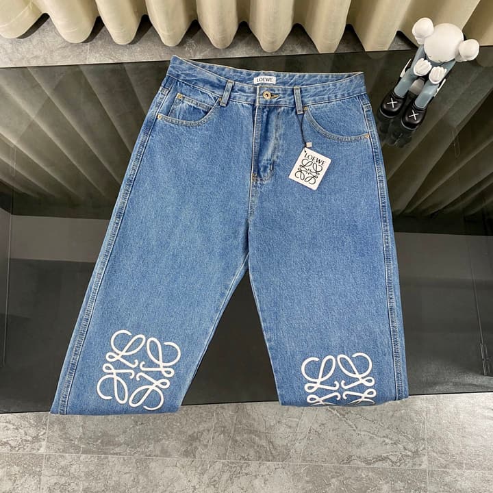 Loewe Anagram Laser-Cut Denim Jeans – 25SS
