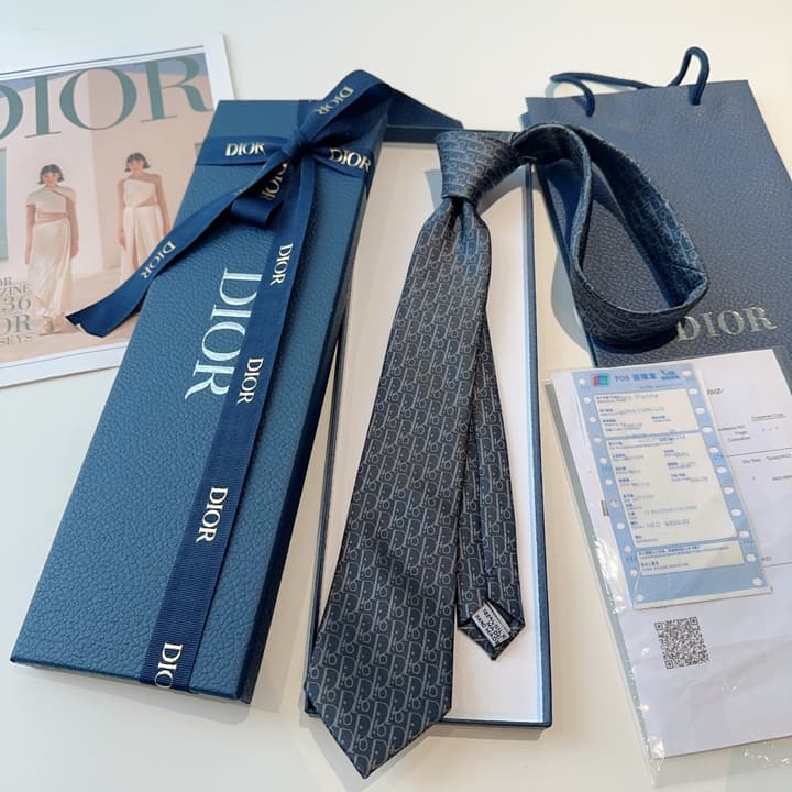 Dior Men's Logo Jacquard Tie