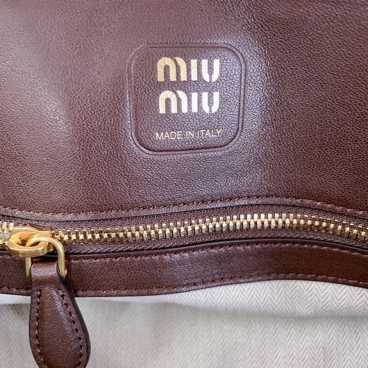 Miu Miu Aventure Nappa Leather Bowling Bag