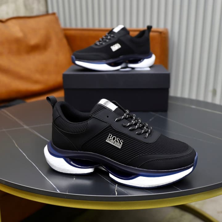 Boss 2024 Knit Sneakers – New Collection in Black Knit