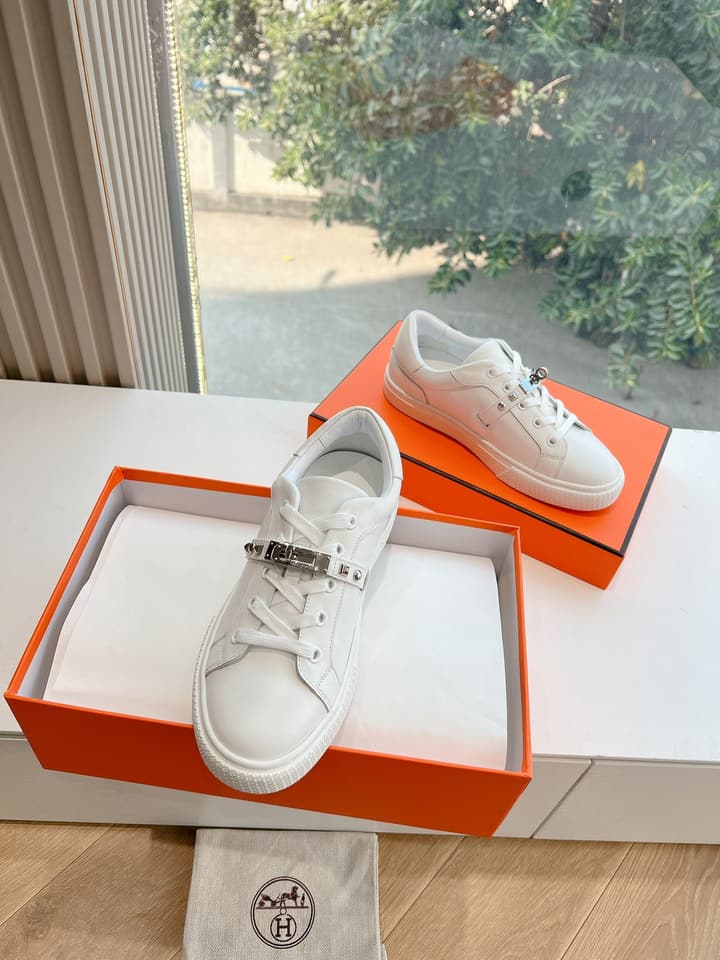 Hermès Bouncing Men's Sneakers in Black Leather