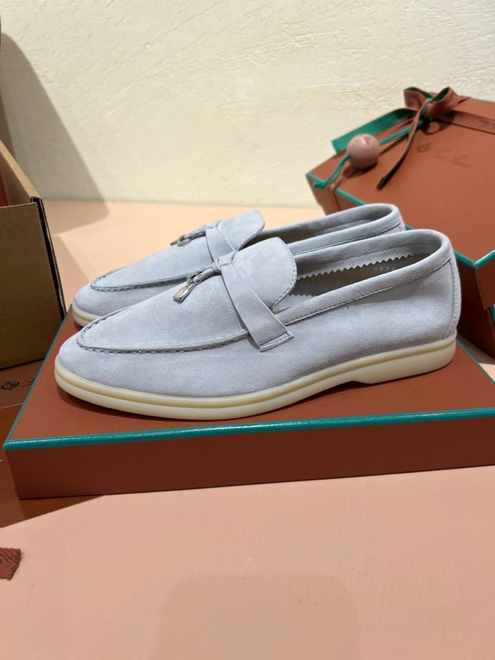Loro Piana My Charms Classic Loafers in Nude