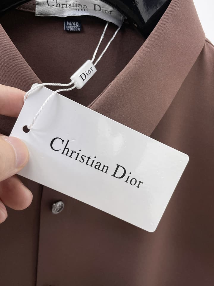 Dior Embroidered Logo Long Sleeve Shirt – 2025SS in Classic White