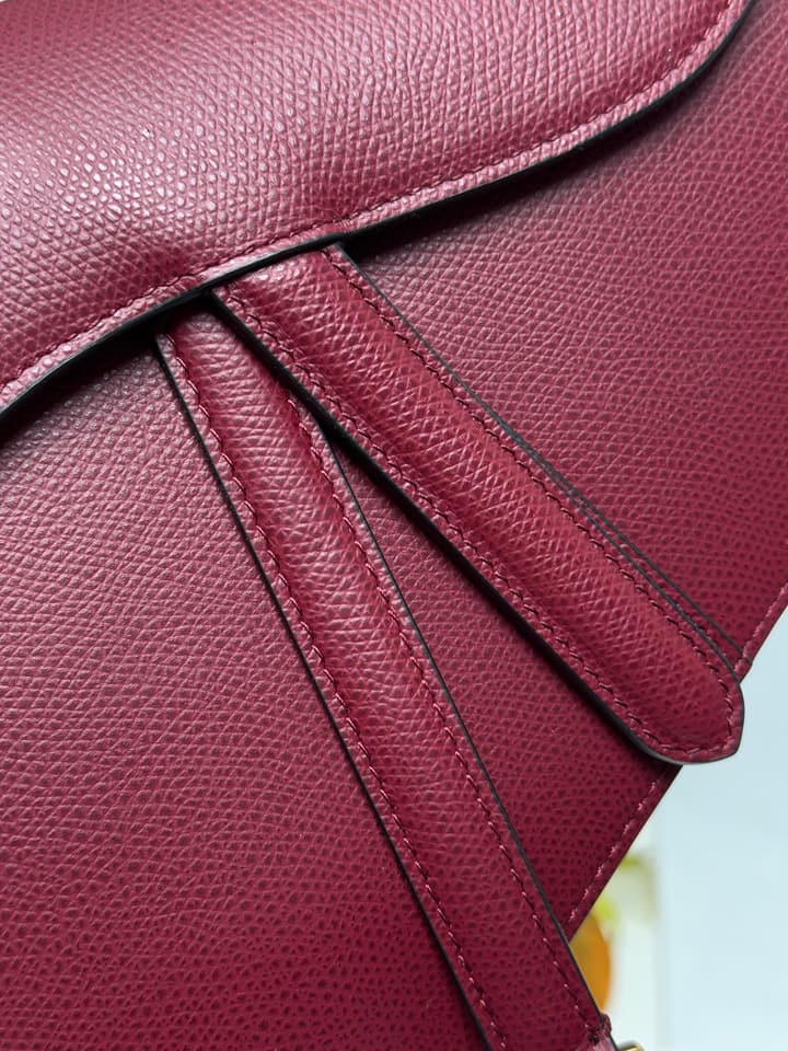 Dior Saddle Bag – Wine Red in Burgundy Red