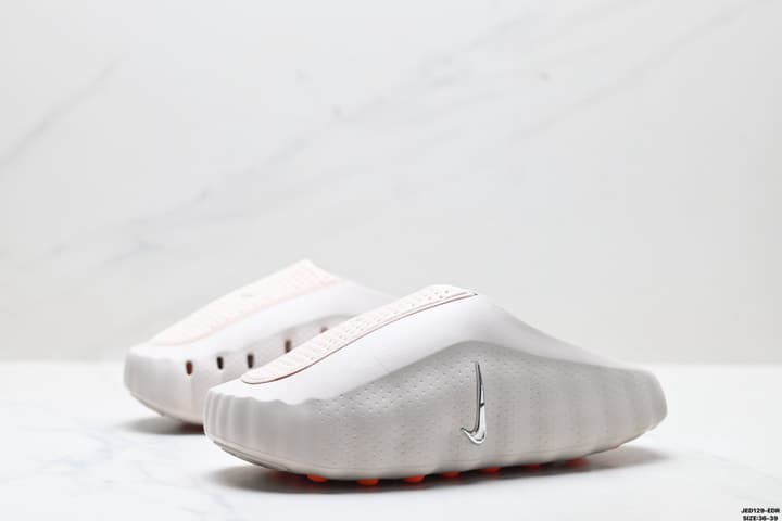 Nike Mind 001 Recovery Slide in Light Grey And Peach