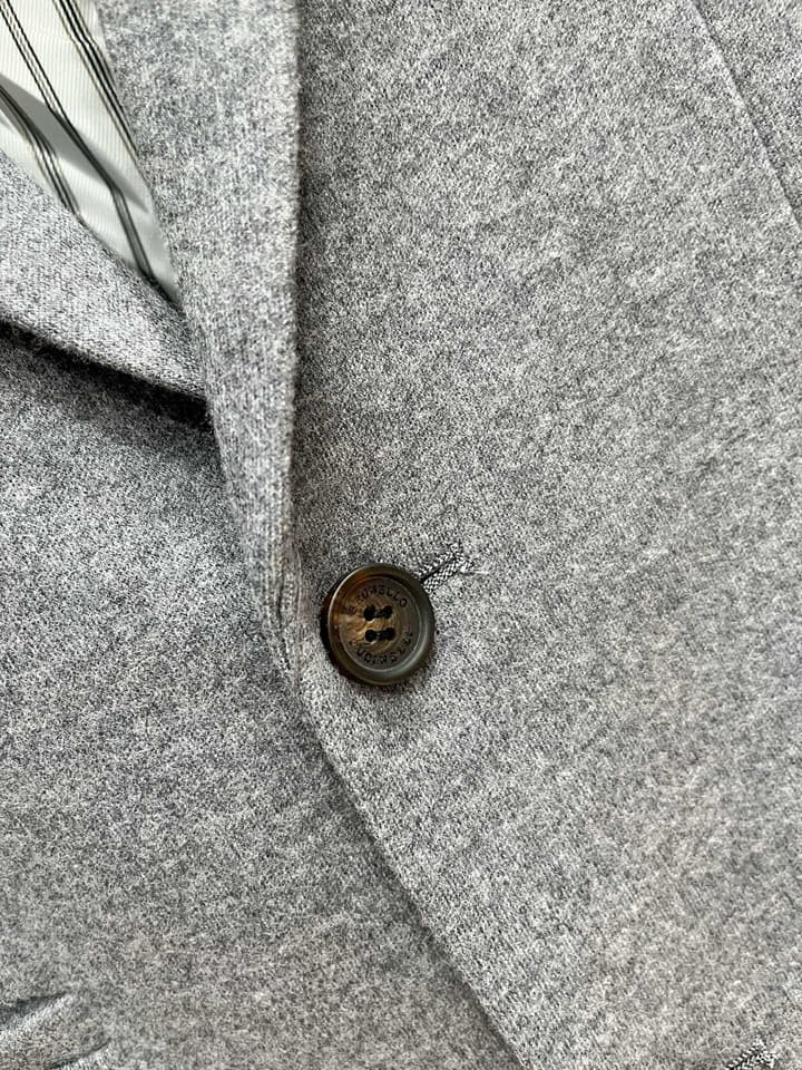 Brunello Cucinelli Men's Slim Fit Mixed Fabric Blazer – 2025FW in Dark Charcoal Gray