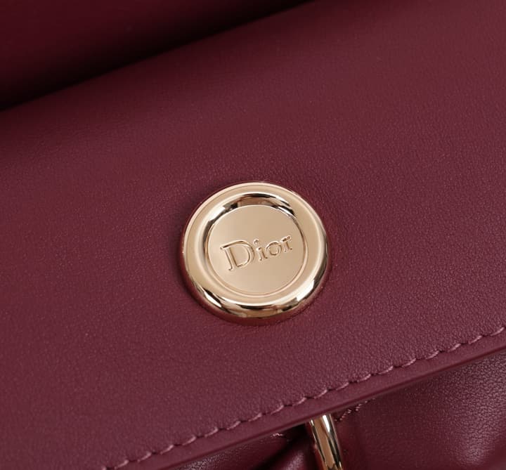 Dior Trapezoidal Bow Handbag – 2026 Spring/Summer Collection in Deep Burgundy