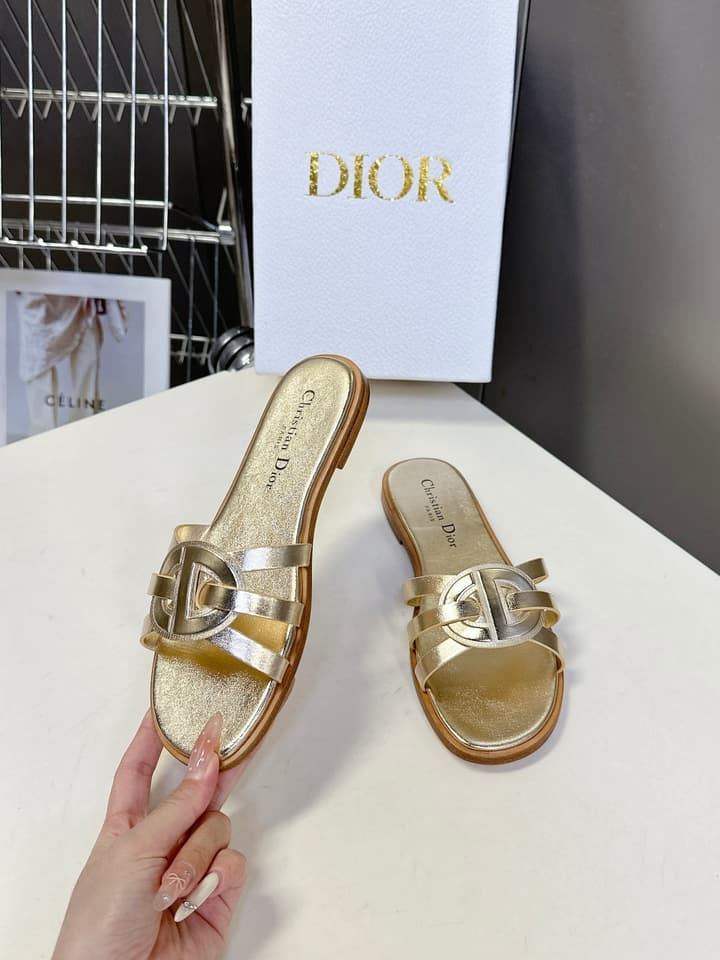 Dior CD Slides – 25SS in Black
