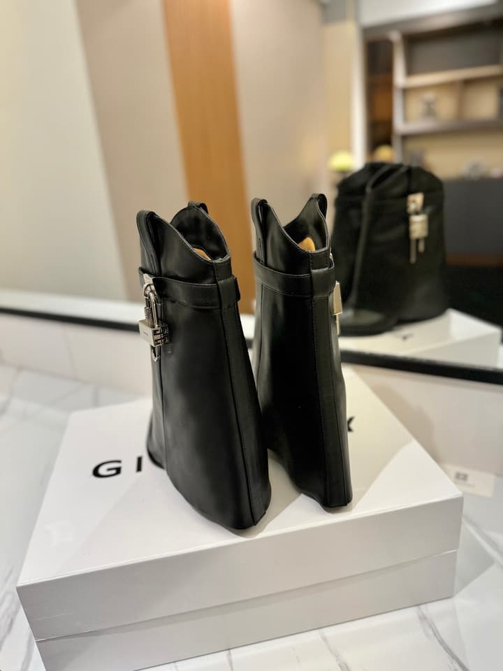 Givenchy High-Heel Embroidered Long Boots – 2024 SS in Black Leather