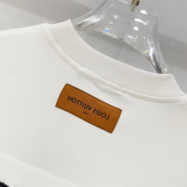 Louis Vuitton 1864 Fringe Logo Cotton T-Shirt in Black