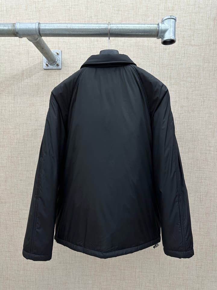 Fendi Black Collar Padded Jacket in Black Padded Jacket