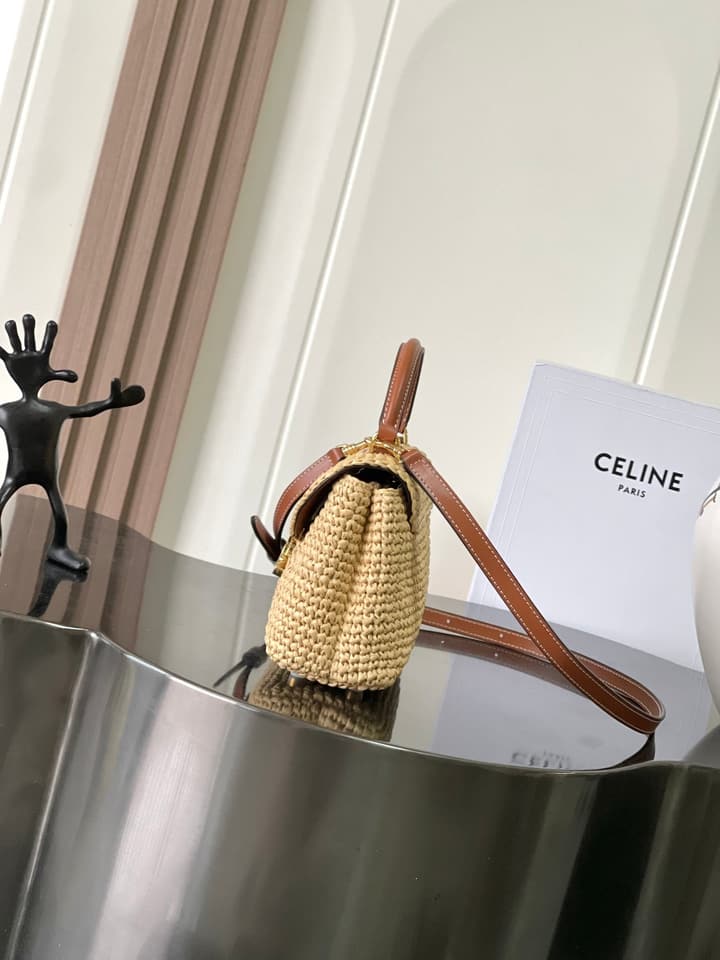 Celine Teen Nino Woven Triomphe Handbag