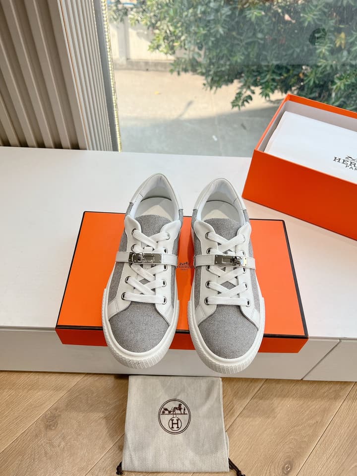Hermès Bouncing Men's Sneakers in Black Leather