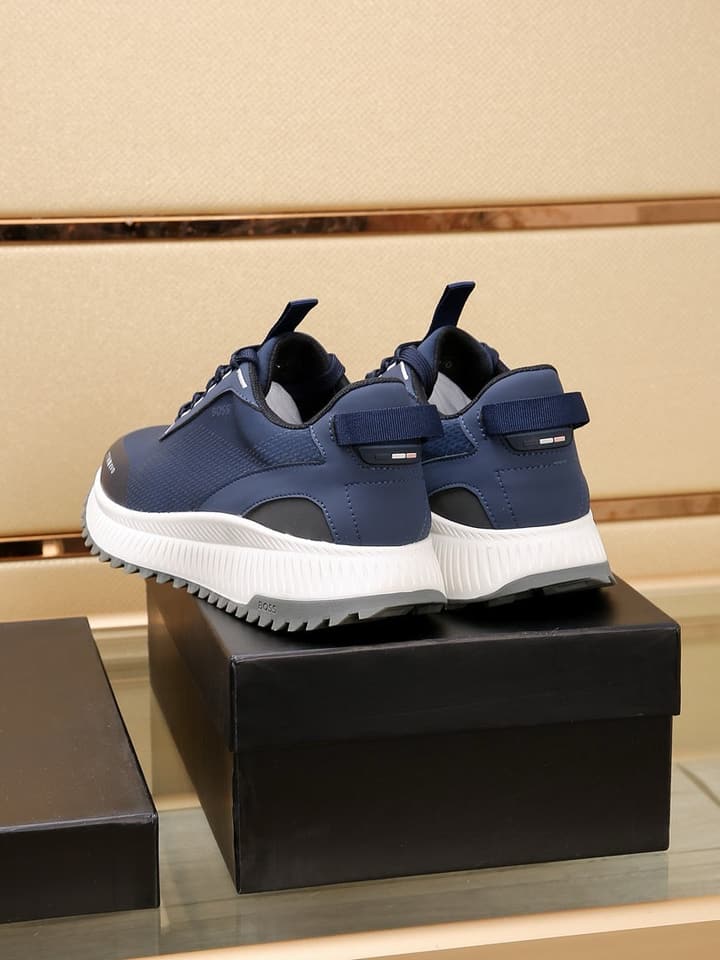 Boss New Men's Athletic Sneakers in Monochromatic Black