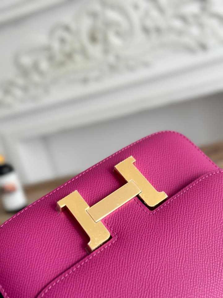 Hermès Constance Bag – Rose Purple Epsom Leather in Pink With Gold Hardware