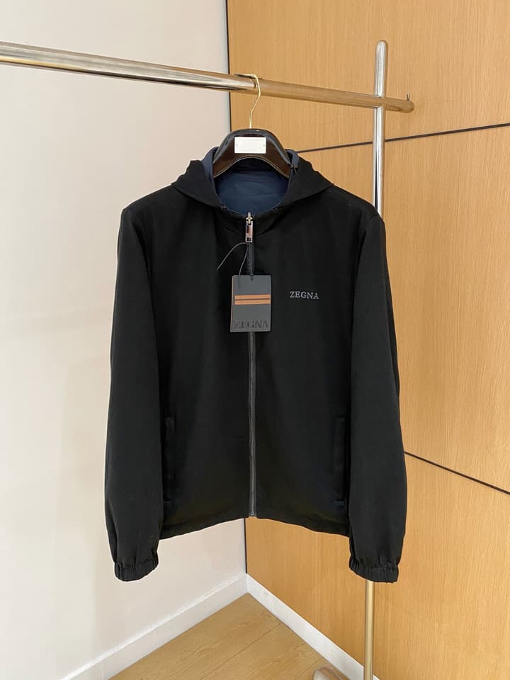Zegna 2025 Men's Casual Jacket – 2025 Collection in Charcoal Gray