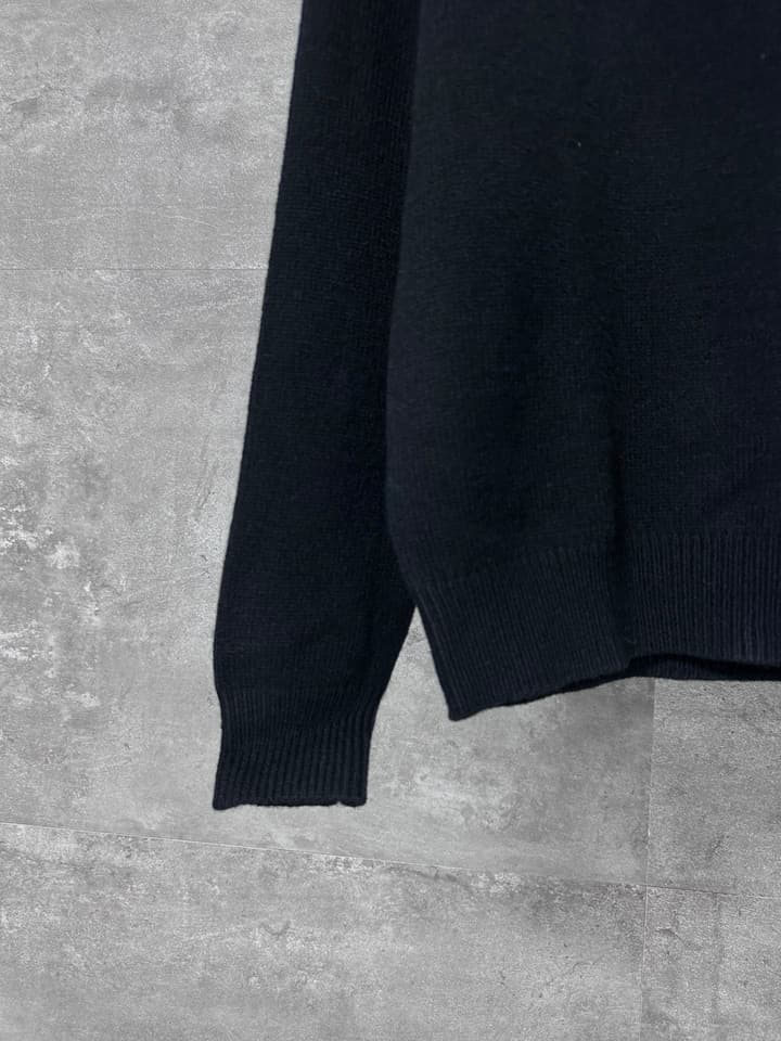 Celine Small Embroidery Half-Zip High-Neck Sweater – 24FW in Black Half-zip Sweater