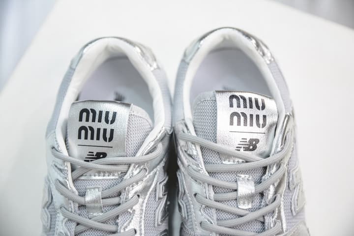 Miu Miu x New Balance MR530 SL Distressed Sneakers in Beige