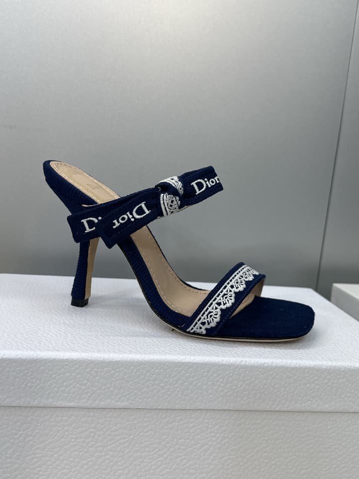 Dior J'Adior Dentelle Jelly Bow Heels – 2026 Early Spring Collection in Black