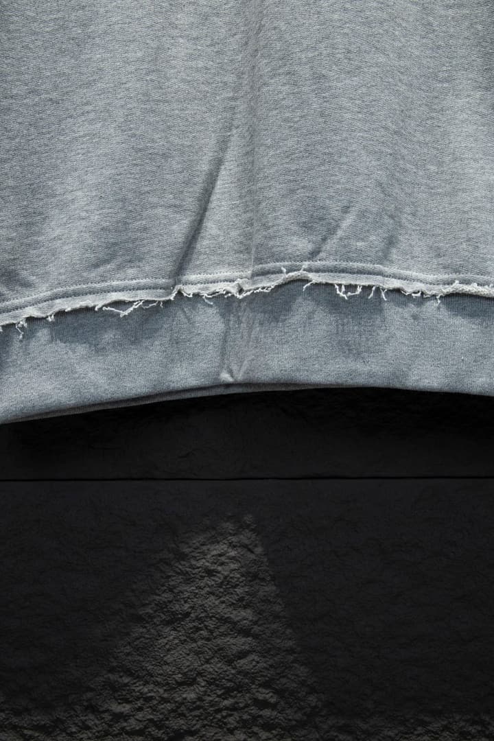 Miu Miu Embroidered Oversize Cotton Sweatshirt in Heather Grey