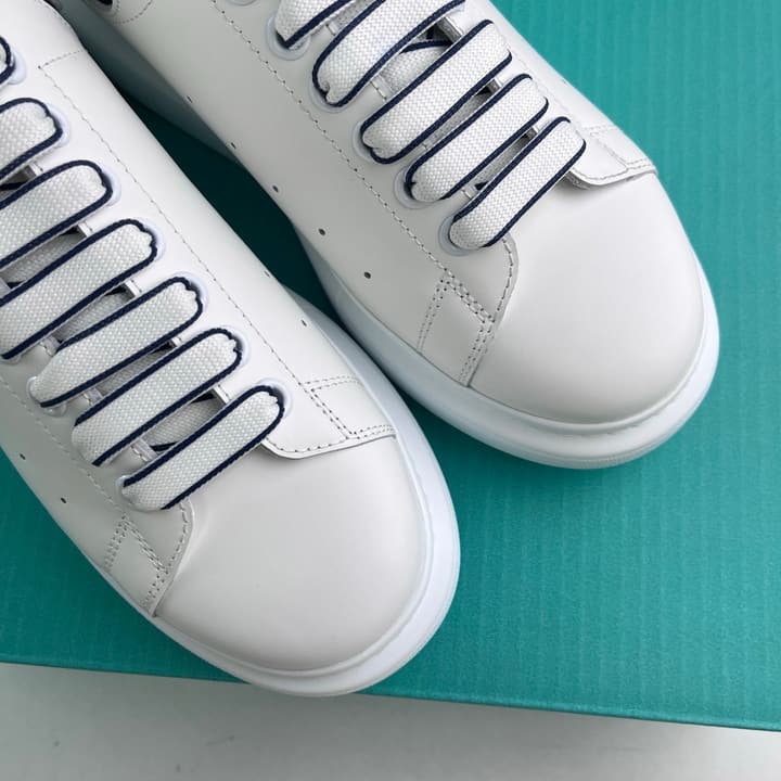 Alexander McQueen Oversized Platform Sneakers in All White Textured