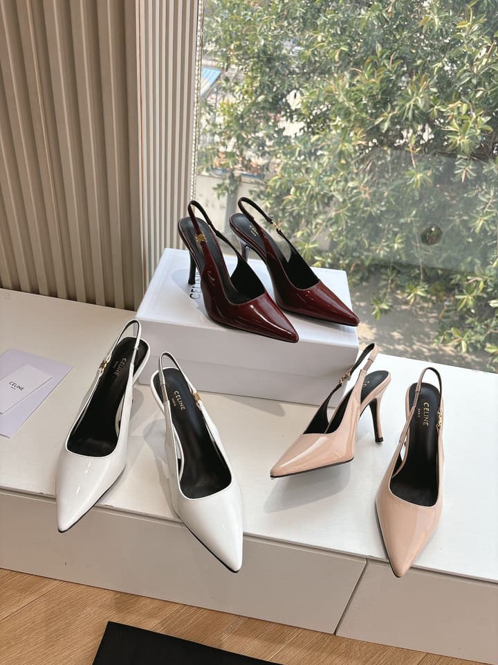 Celine Runner Platform Sneakers – 2025 Spring/Summer Collection in Burgundy Patent