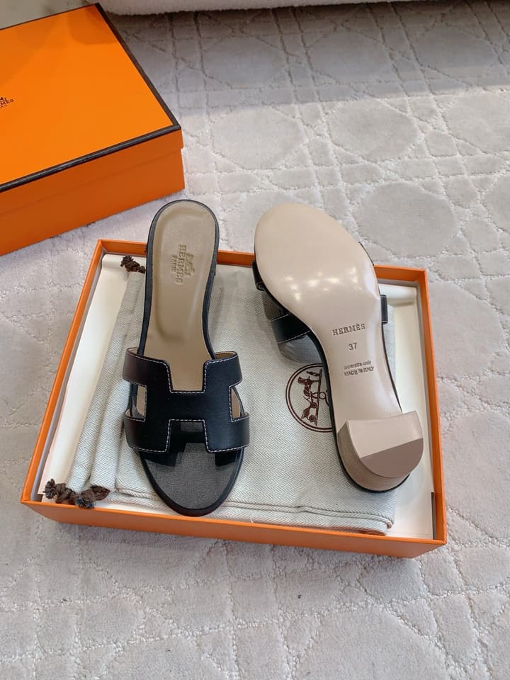 Hermès H-Heeled Sandals in Tan
