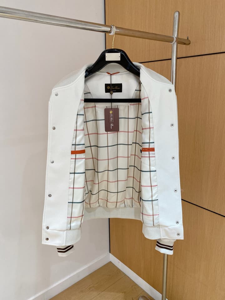 Loro Piana Men's Casual Jacket – Spring/Summer Collection – 2025SS in Black Varsity Jacket