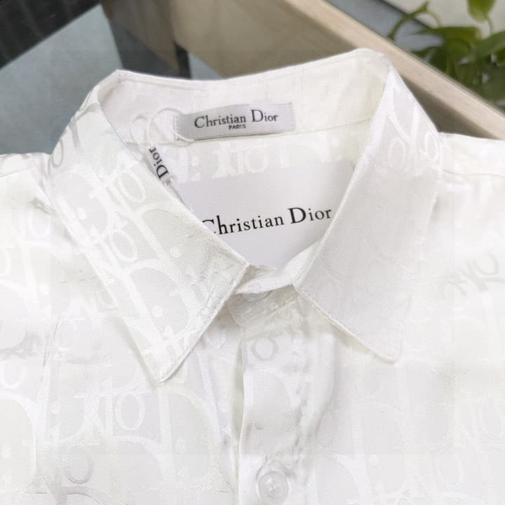 Dior Classic Oblique Jacquard Long-Sleeve Shirt – 2025SS in Black Oblique