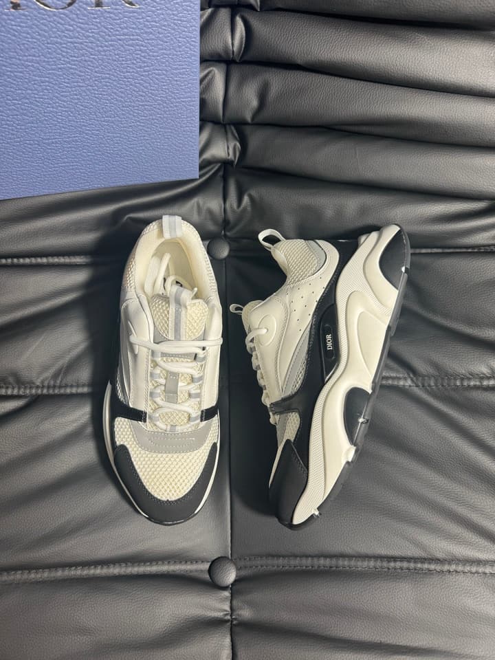 Dior B22 Calfskin Sneakers in Black