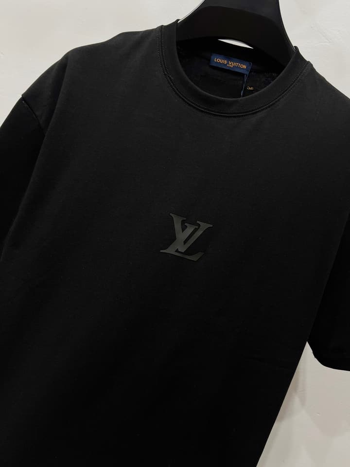 Louis Vuitton Classic Logo Silicone Embossed T-Shirt – 25SS in Black