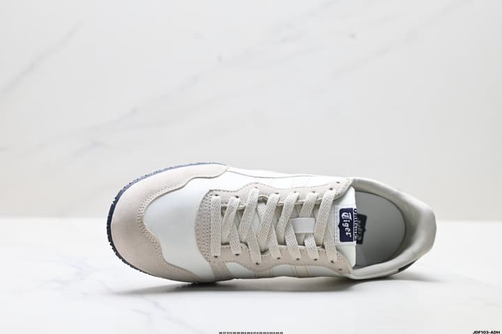 Onitsuka Tiger Serrano Nylon Retro Sneakers in Blue With White Stripes