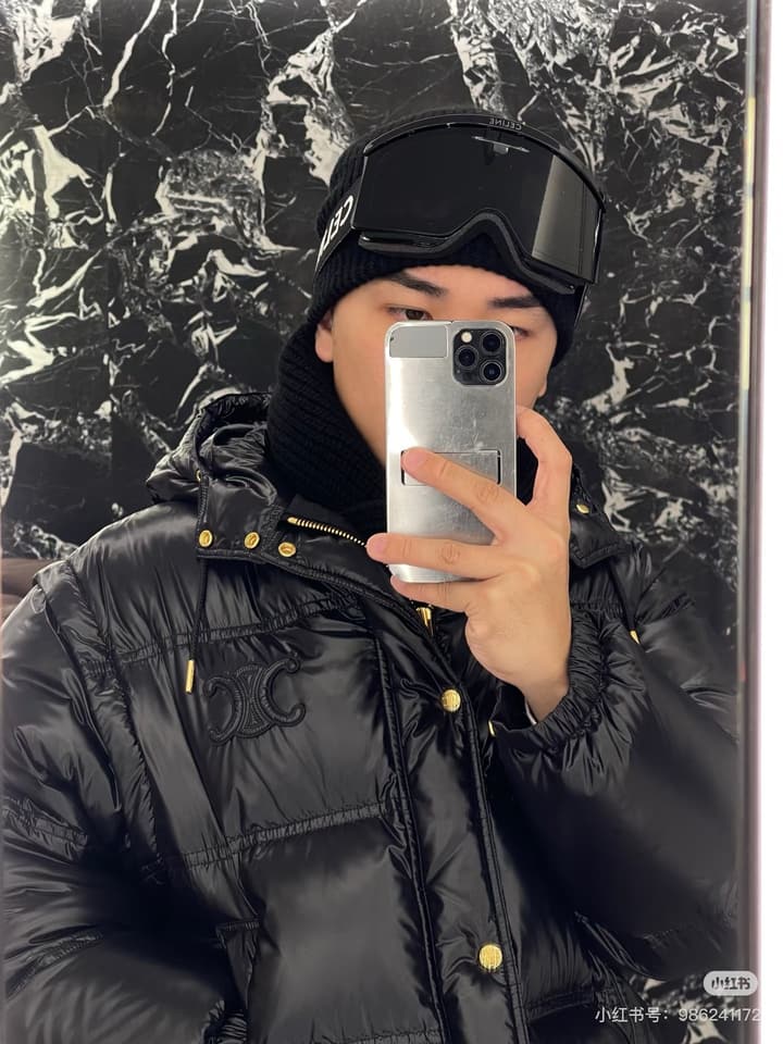 Celine Ski Goggles in Black Frame With Black Strap