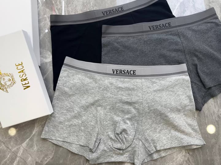 Versace 3D Men's Cotton Underwear Box Set – 3-Pack