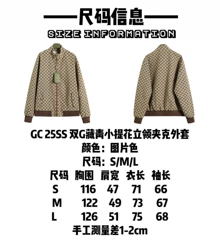 Gucci Double G Jacquard Stand Collar Jacket – 25FW in Ebony Beige Gg Jacquard