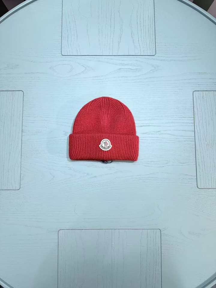 Moncler Classic Jacquard Knit Beanie – Kids Collection – 25FW in Classic Black Beanie