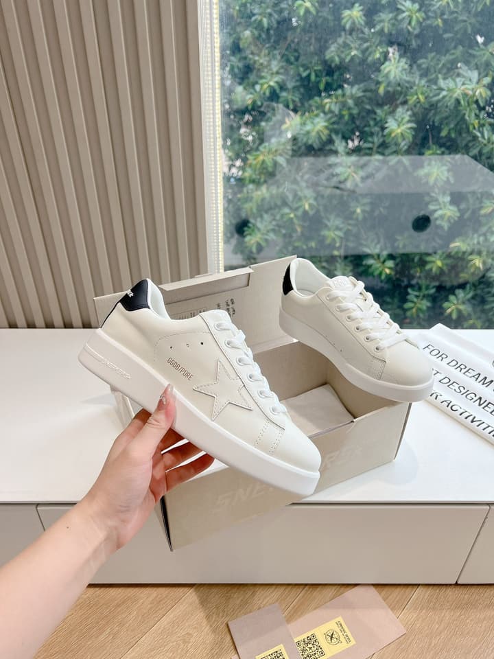 Golden Goose Space Distressed Sneakers – 2024 Collection in White 1