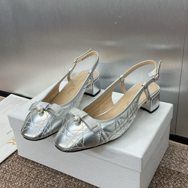 Dior Ballet Cannage Low-Heel Ballerina Flats – 2024 Spring/Summer Collection in Black Patent