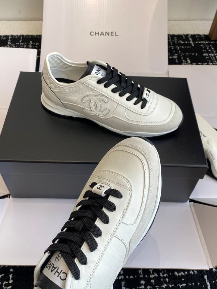 Chanel Panda Platform Sneakers – 2025SS in Black With White Laces