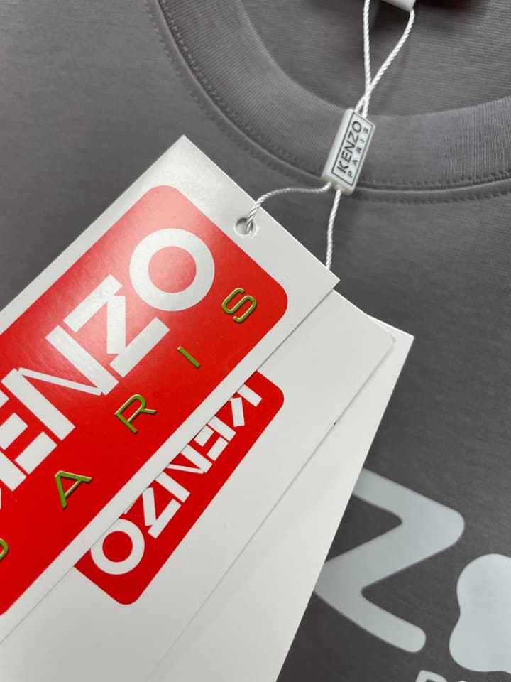 Kenzo Premium Grey Long-Sleeve Crewneck T-Shirt in Premium Grey