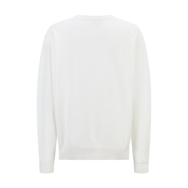 Fendi Double F Hot Stamp Crewneck Sweater in Classic Black