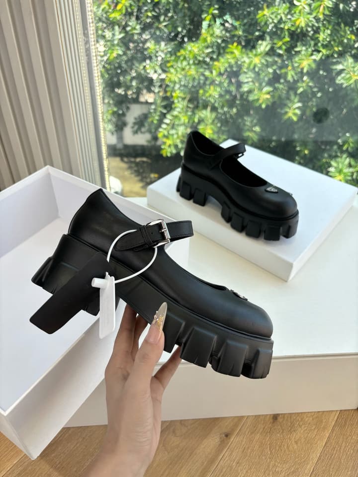 Prada Monolith Platform Mary Jane Loafers – 25FW in Assorted Leather & Suede Collection