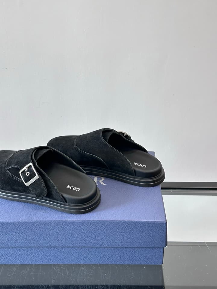 Dior Oblique Closed-Toe Mules in Black