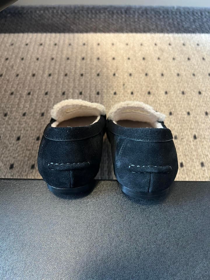 Dior Suede Fur-Lined Loafers – 25SS/FW in Black Suede