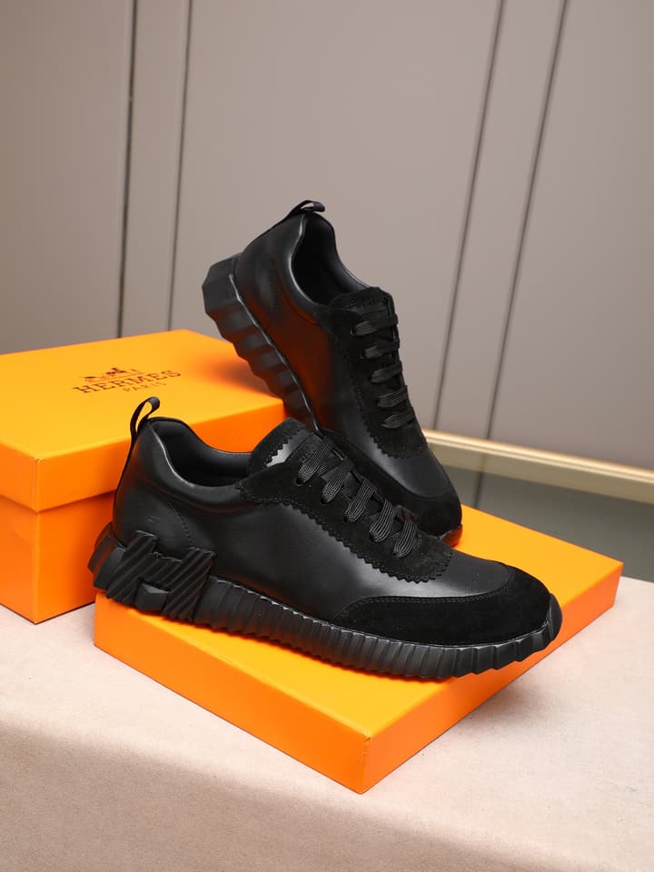 Hermès Bouncing Men's Sport Sneakers in Navy Blue