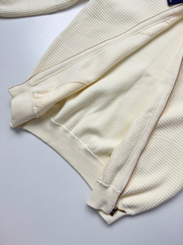 Louis Vuitton Runway Waffle Knit Zipper Jacket