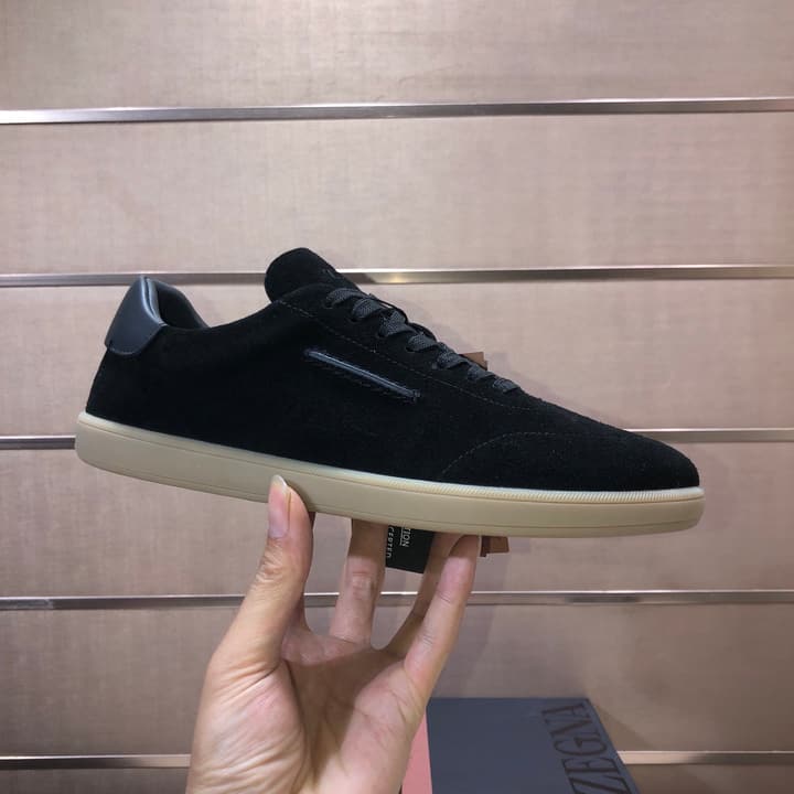 Zegna 232 Suede and Leather Sneakers