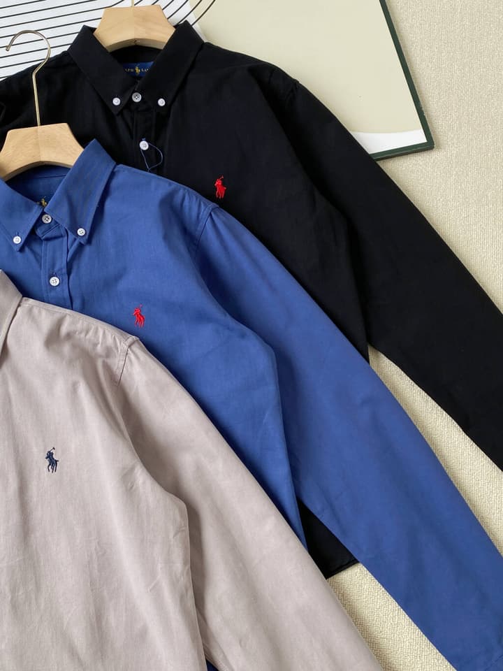 Ralph Lauren Unisex Oxford Long Sleeve Shirt in Black