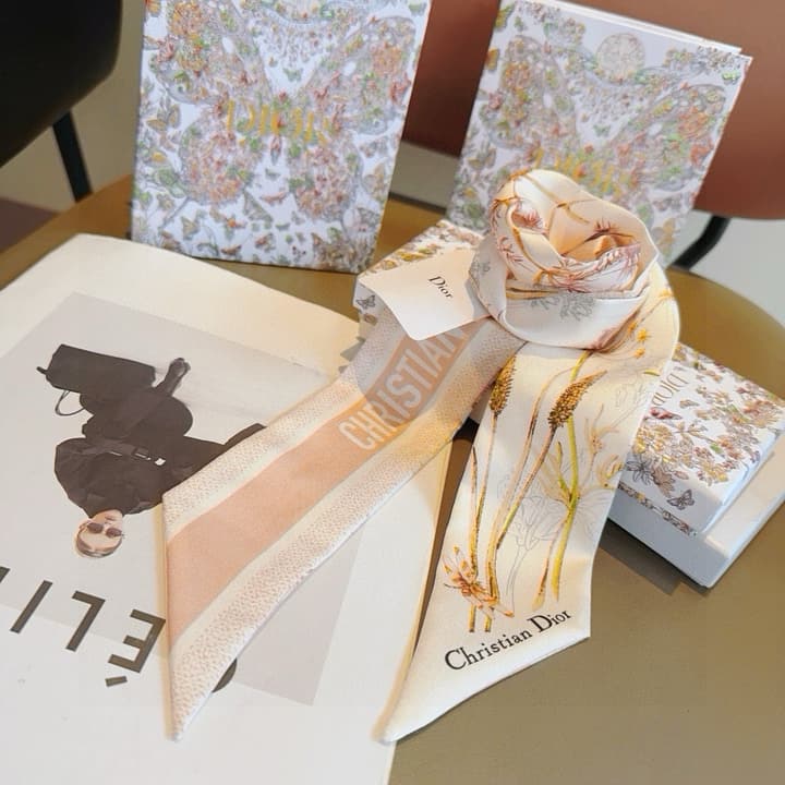 Dior Twilly Silk Scarf – Floral Dragonfly