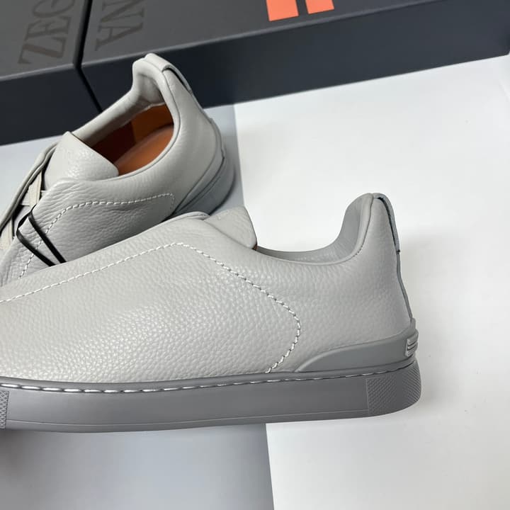 Zegna SECONDSKIN Triple Stitch™ Casual Sneakers in Monochromatic Black